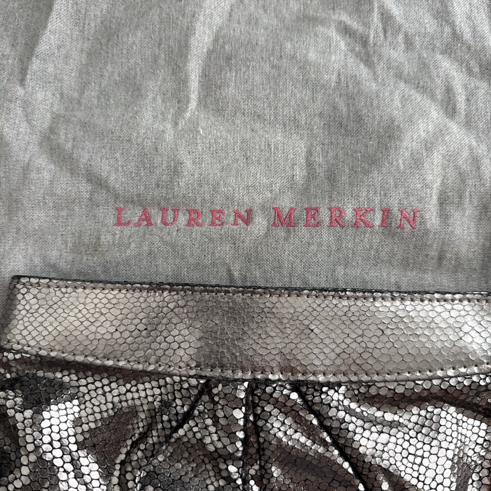 Lauren Merkin Metallic Textured Clutch